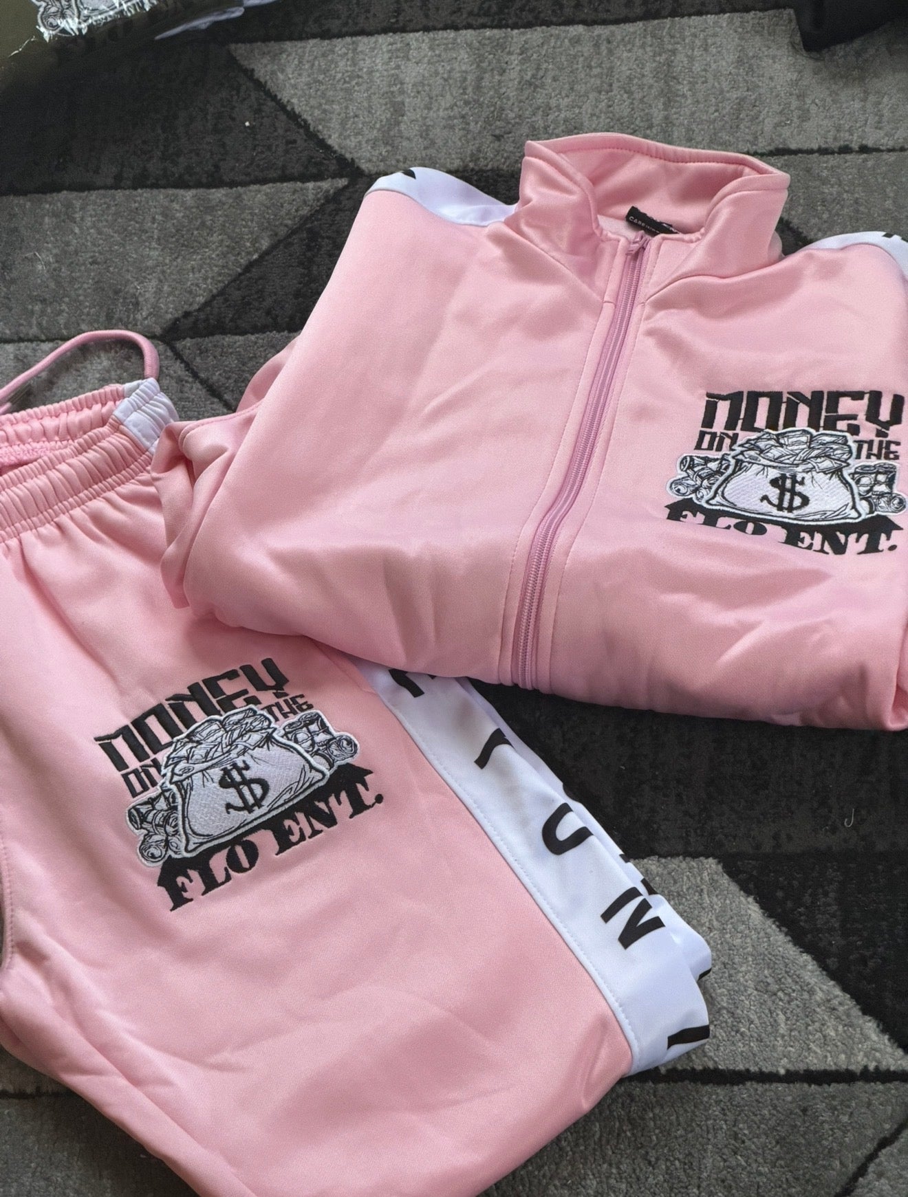 Pink Essential Tracksuit Set