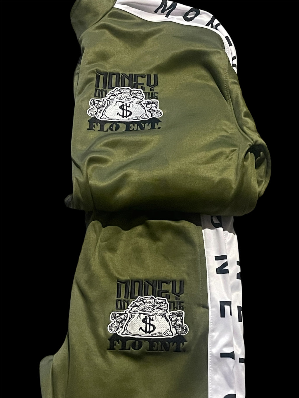 MOTF Olive Green Zip Tracksuit set