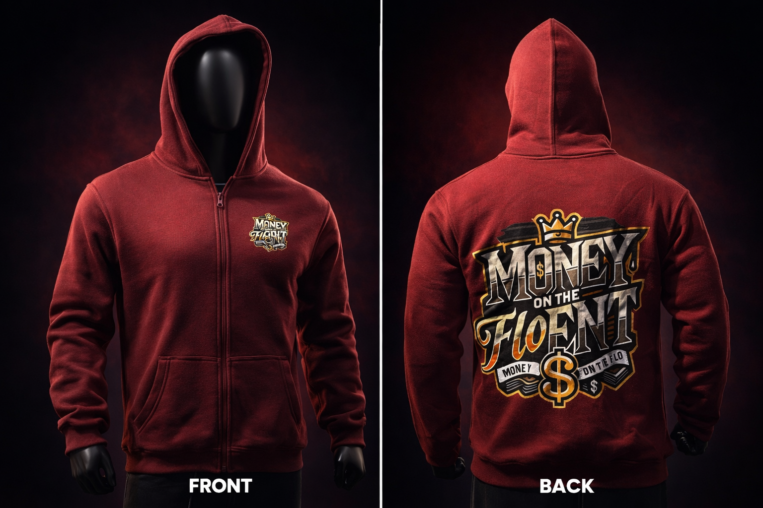 M.O.T.F Essential Zip -up Hoodie